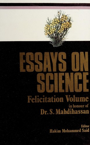 Cover for Essays on science