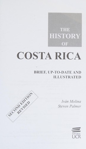 Cover for The history of Costa Rica