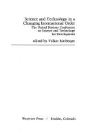 Cover for Science and technology in a changing international order