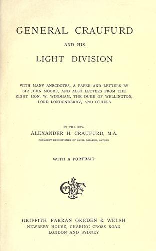 Cover for General Craufurd and his light division
