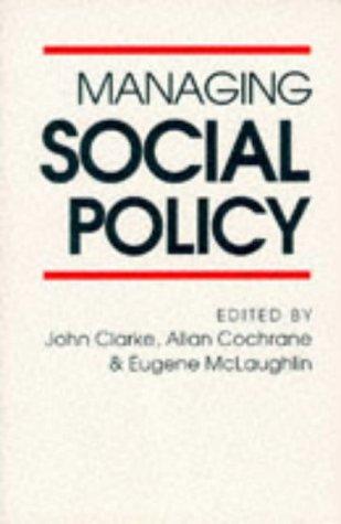 Cover for Managing social policy