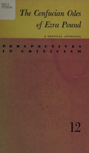 Cover for The Confucian odes of Ezra Pound