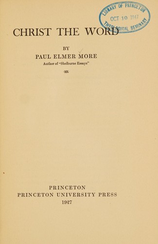Cover for Christ the Word