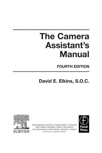Cover for The camera assistant's manual