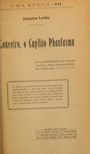 Cover for Couceiro, o Capitão Phantasma