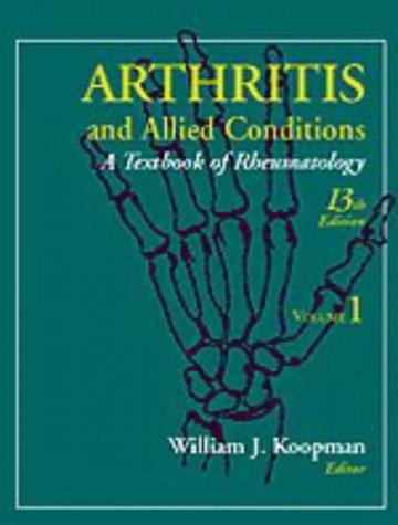 Cover for Arthritis and allied conditions