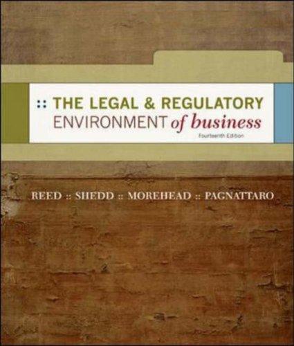Cover for The Legal and Regulatory Environment of Business