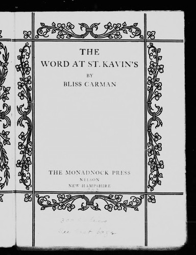 Cover for The word at St. Kavin's