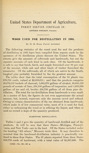 Cover for Wood used for distillation in 1905