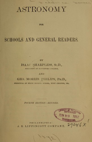 Cover for Astronomy for schools and general readers.