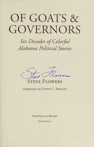 Cover for Of Goats and Governors