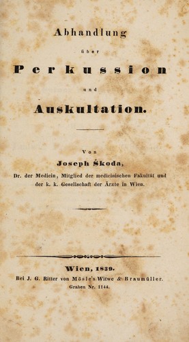 Cover for Abhandlung Ã¼ber Perkussion und Auskultation
