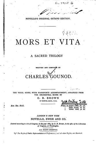 Cover for Mors et vita: a sacred trilogy