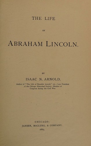 Cover for The life of Abraham Lincoln