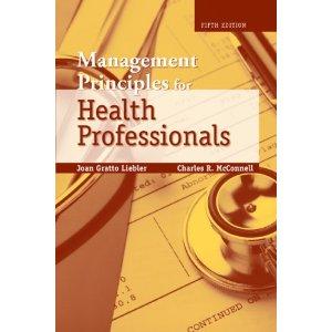 Cover for Management principles for health professionals