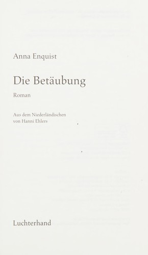 Cover for Die Betäubung