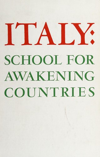 Cover for Italy,  school for awakening countries