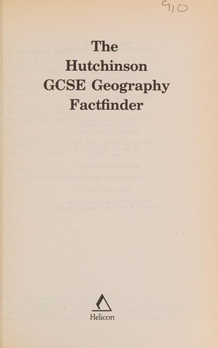 Cover for The Hutchinson GCSE geography factfinder
