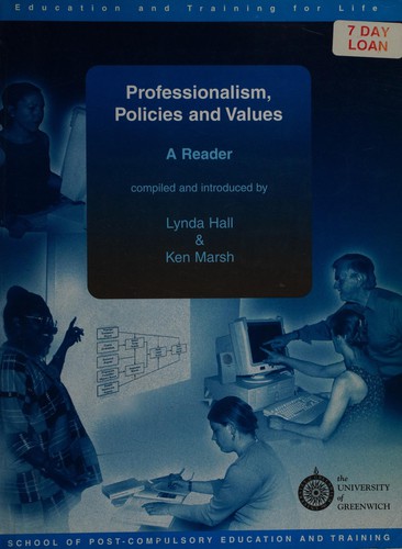 Cover for Professionalism, Policies and Values (Greenwich Readers: Education & Training for Life)