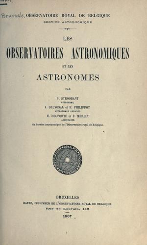 Cover for observatoires astronomiques et les astronomes