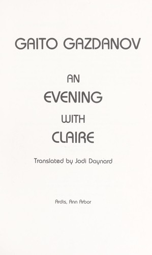 Cover for An evening with Claire