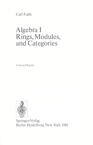 Cover for Algebra
