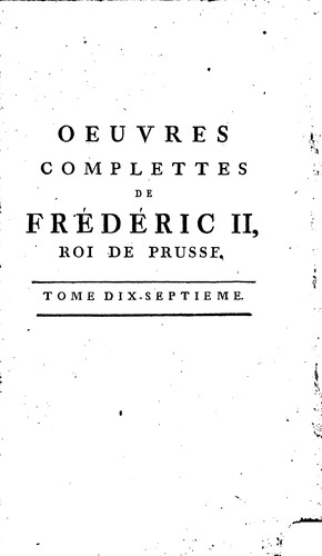 Cover for Oeuvres complettes