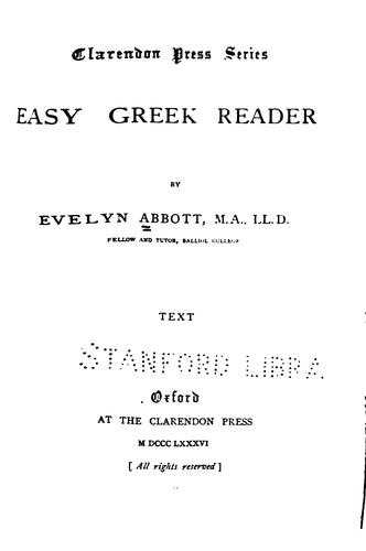 Cover for Easy Greek Reader