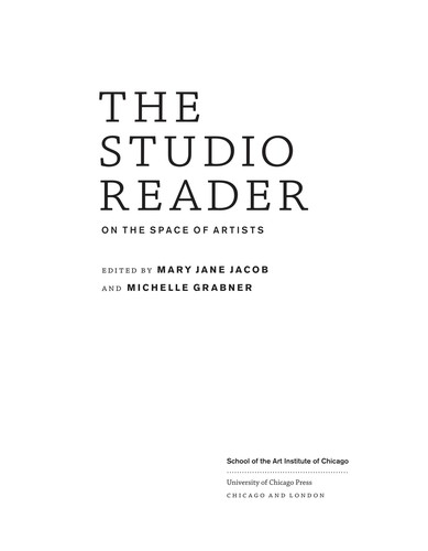 Cover for The studio reader
