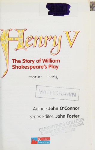 Cover for Henry V