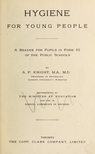Cover for Hygiene for young people