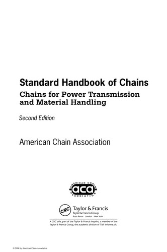 Cover for Standard handbook of chains