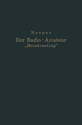 Cover for Der Radio-Amateur "Broadcasting