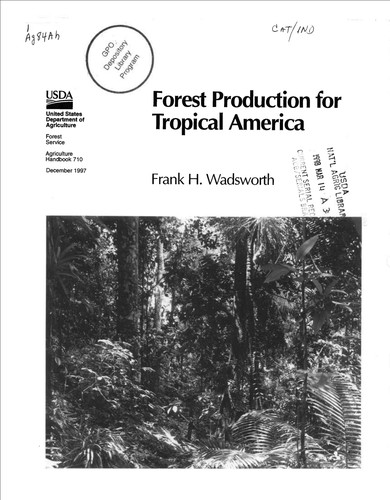 Cover for Forest production for tropical America