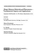 Cover for Shape-Memory Materials and Phenomena-Fundamental Aspects and Applications