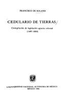 Cover for Cedulario de tierras