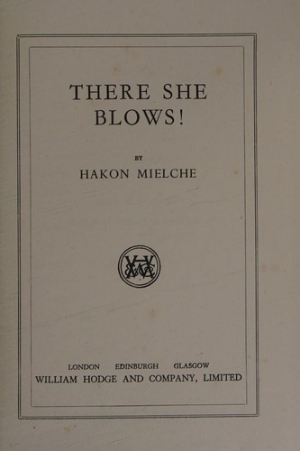 Cover for There she blows!
