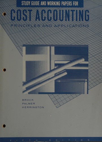 Cover for Study guide and working papers for Cost accounting
