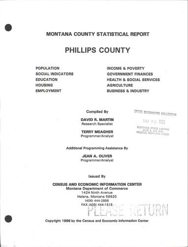 Cover for Phillips County