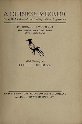 Cover for A Chinese mirror