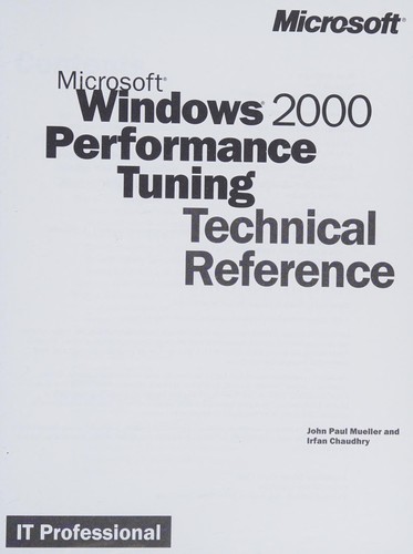 Cover for Microsoft Windows 2000 performance tuning technical reference