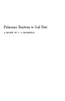 Cover for Pulmonary reactions to coal dust