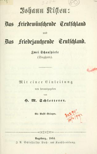 Cover for friedewünschende Teutschland und das friedejauchzende Teutschland