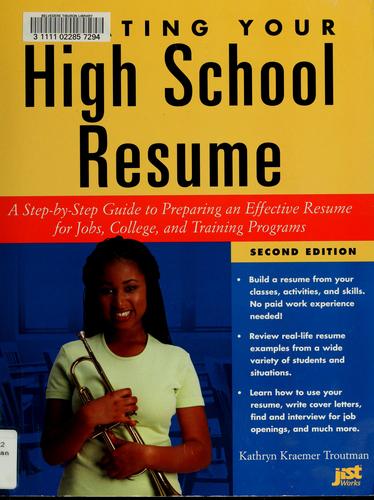 Cover for Creating your high school resume