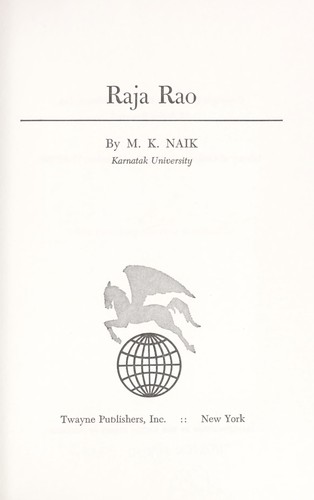 Cover for Raja Rao