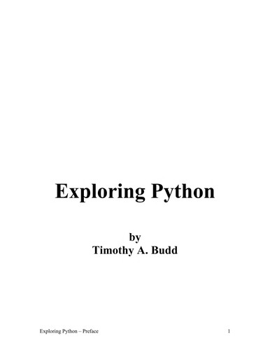 Cover for Exploring Python