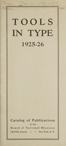 Cover for Tools in type, 1925-1926