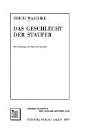 Cover for Das Geschlecht der Staufer.