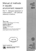 Cover for Manual of Methods in Aquatic Environment Research: Part 11 