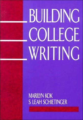 Cover for Building college writing